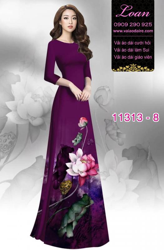 Vải áo dài hoa sen