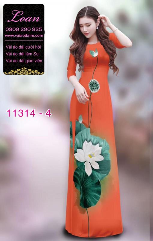Vải áo dài hoa sen