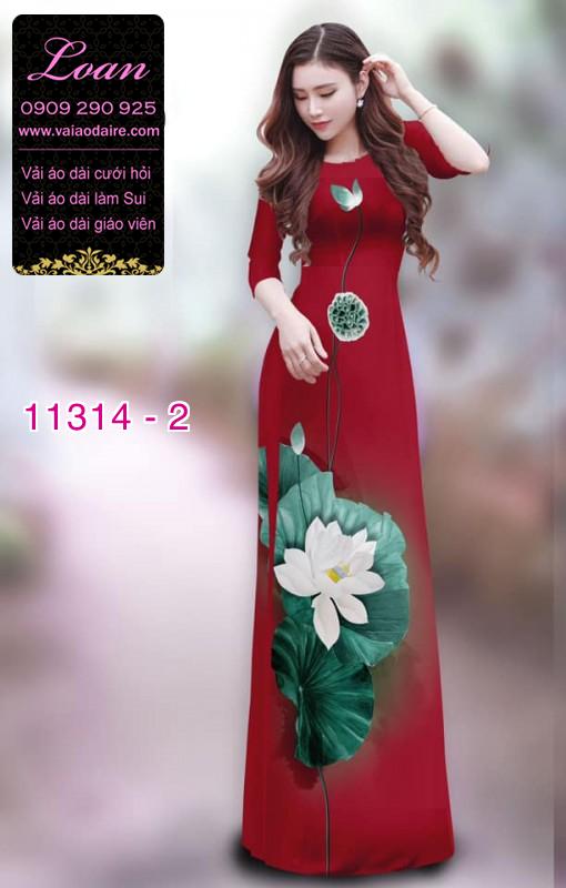 Vải áo dài hoa sen