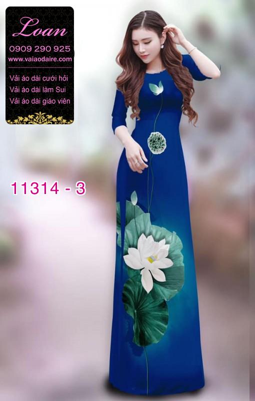 Vải áo dài hoa sen