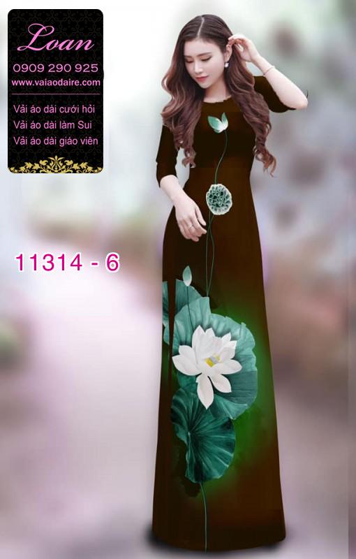 Vải áo dài hoa sen