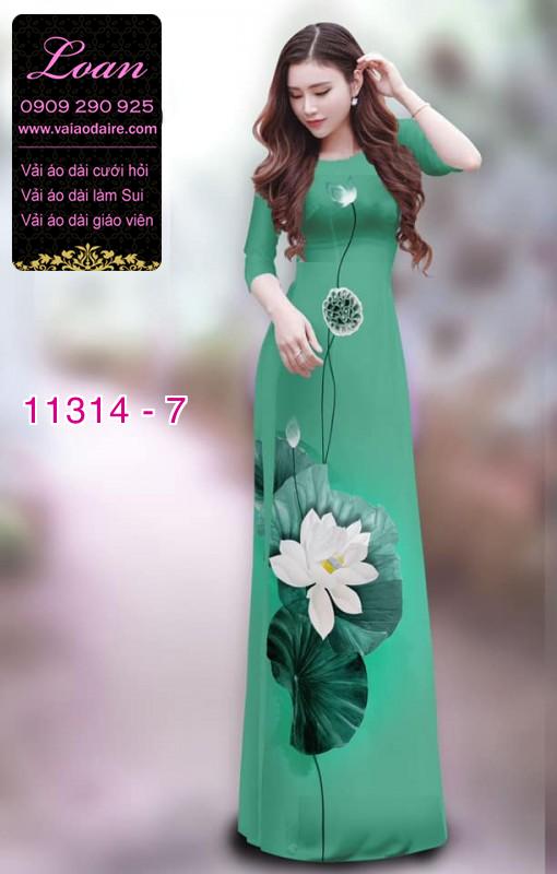 Vải áo dài hoa sen