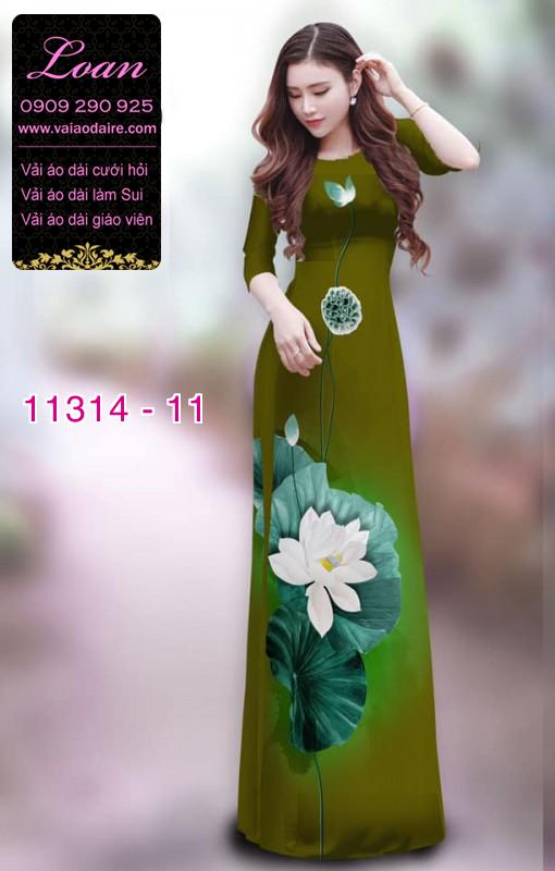 Vải áo dài hoa sen