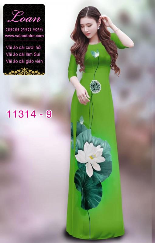 Vải áo dài hoa sen