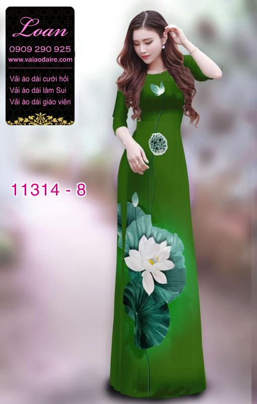 Vải áo dài hoa sen
