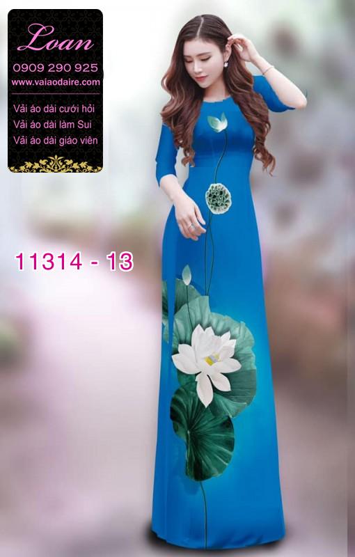 Vải áo dài hoa sen