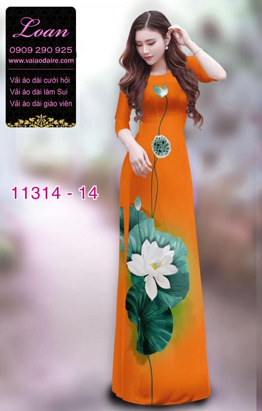 Vải áo dài hoa sen