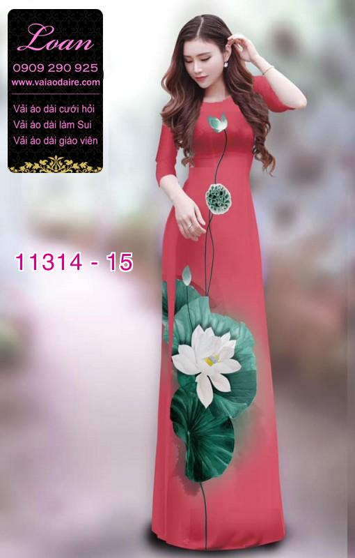 Vải áo dài hoa sen