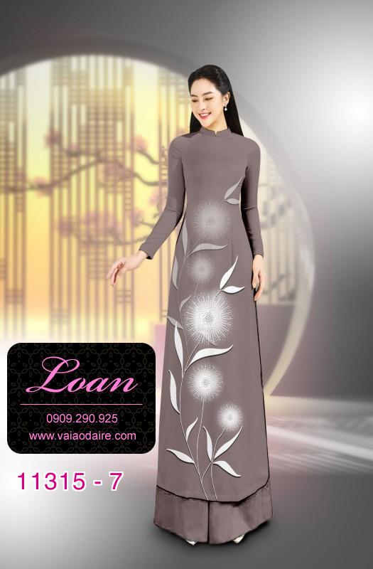 Vải áo dài in hoa Bồ Công Anh