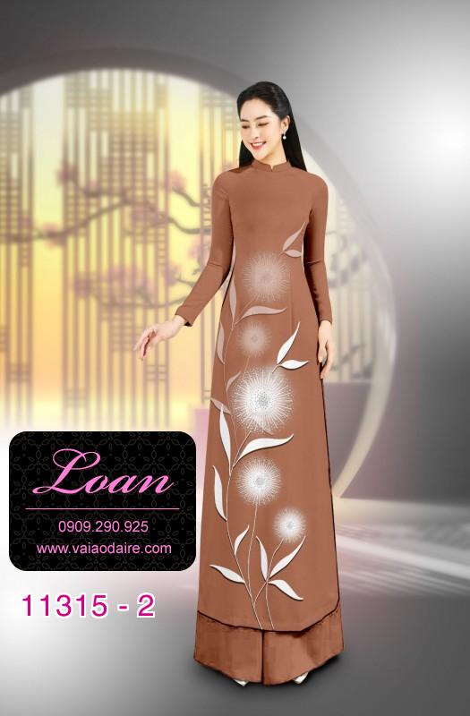 Vải áo dài in hoa Bồ Công Anh