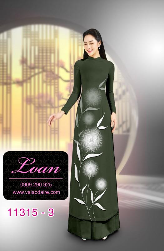 Vải áo dài in hoa Bồ Công Anh