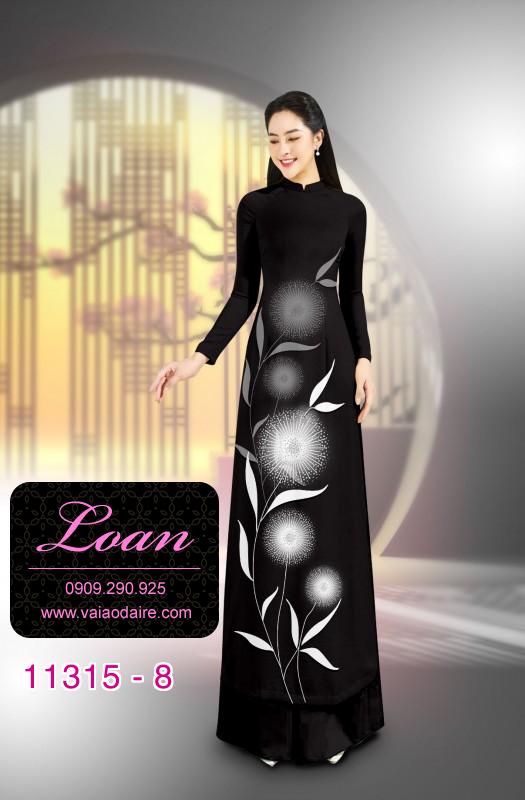 Vải áo dài in hoa Bồ Công Anh
