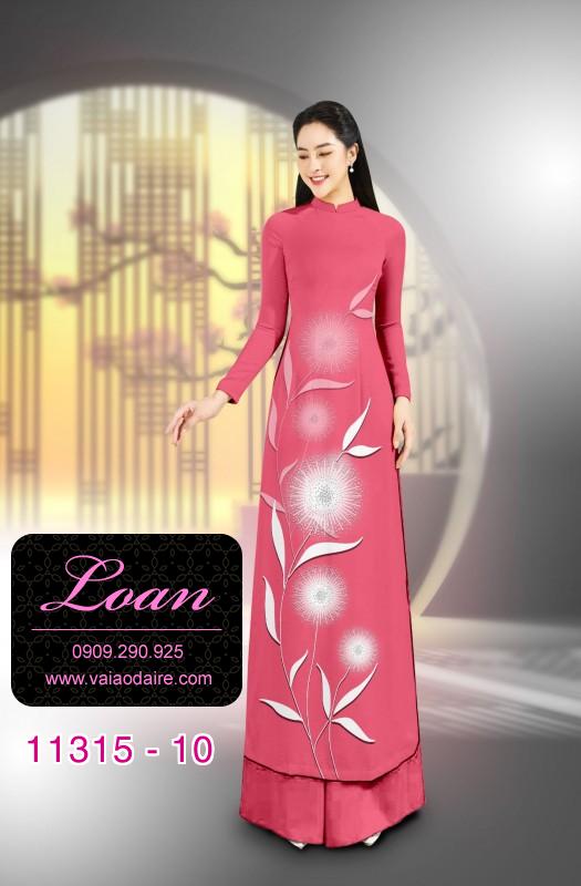 Vải áo dài in hoa Bồ Công Anh
