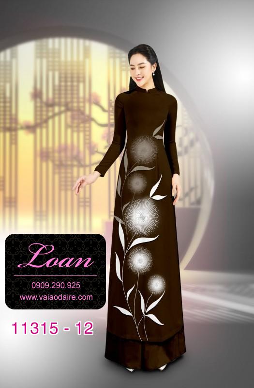 Vải áo dài in hoa Bồ Công Anh