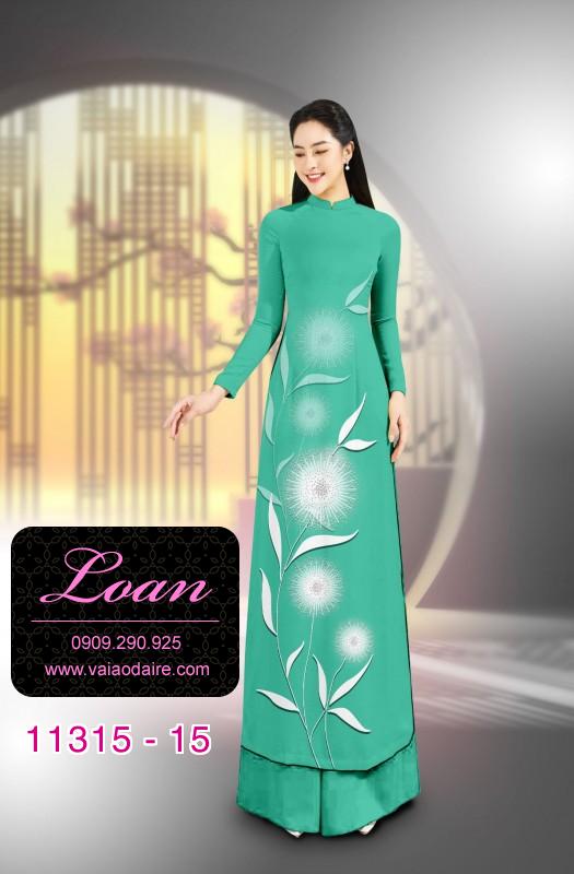 Vải áo dài in hoa Bồ Công Anh