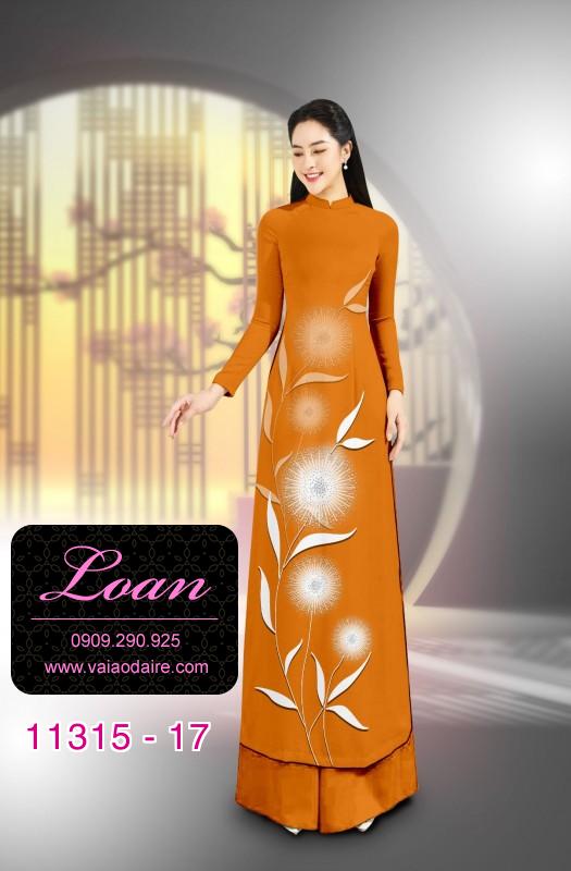 Vải áo dài in hoa Bồ Công Anh