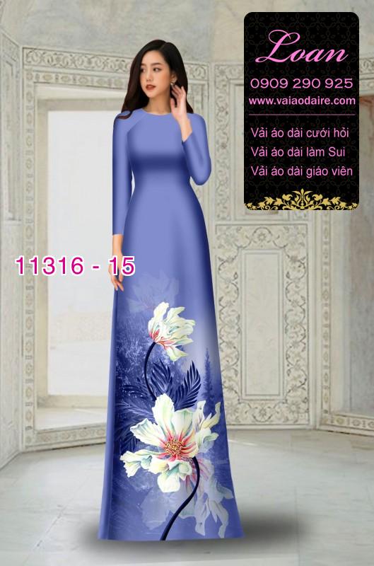 Vải áo dài hoa 3D