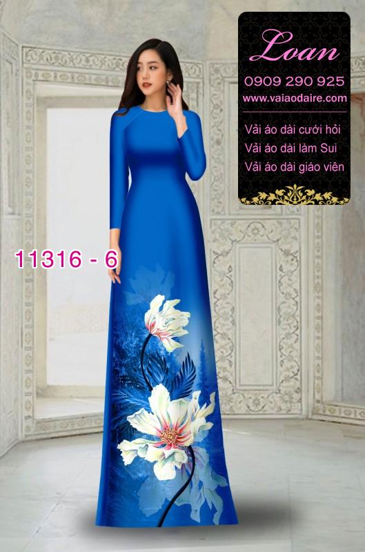 Vải áo dài hoa 3D
