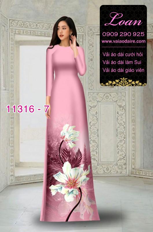Vải áo dài hoa 3D