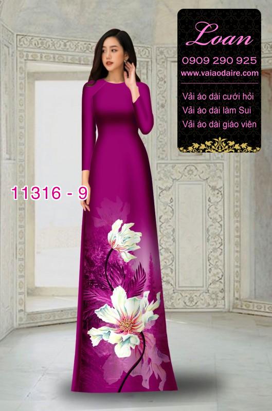 Vải áo dài hoa 3D