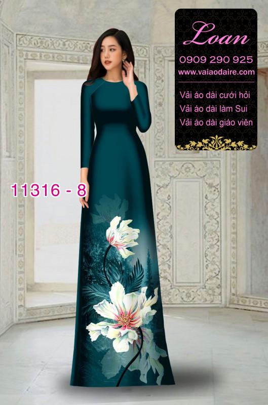 Vải áo dài hoa 3D