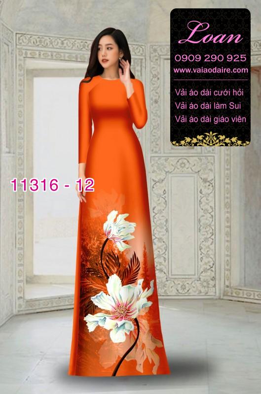 Vải áo dài hoa 3D