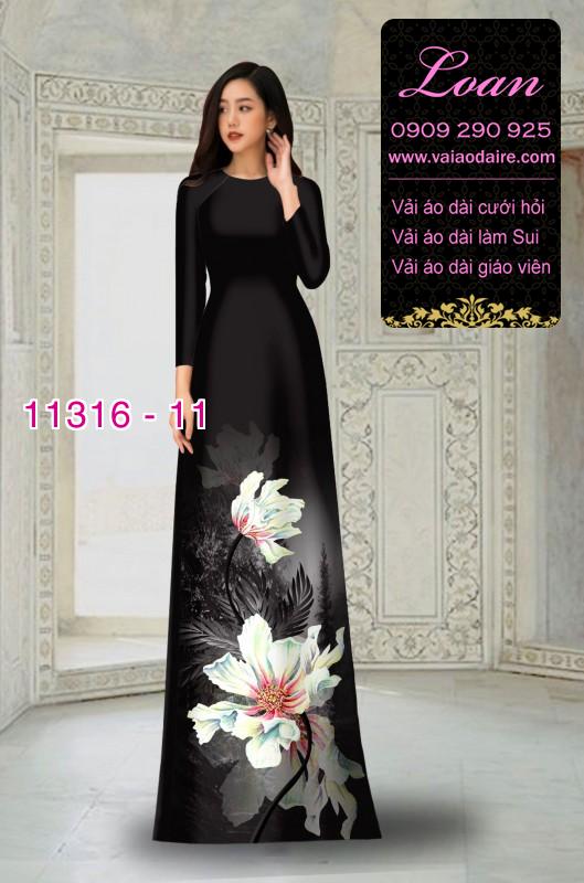 Vải áo dài hoa 3D