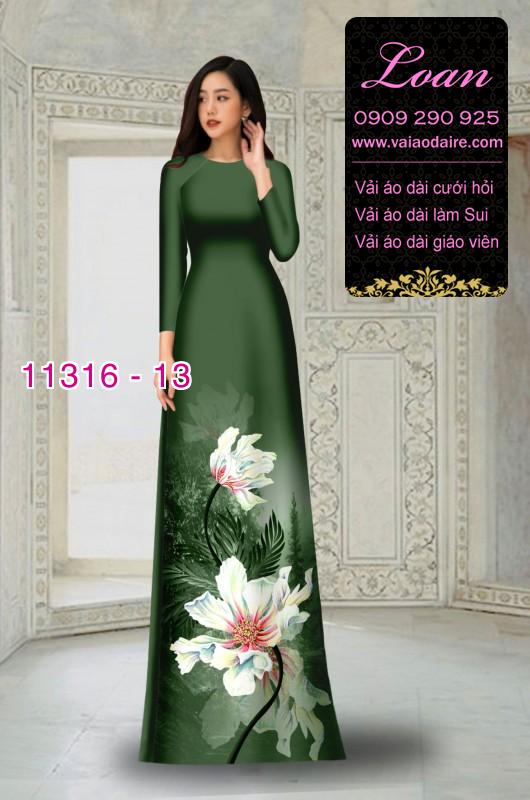 Vải áo dài hoa 3D