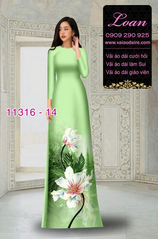 Vải áo dài hoa 3D