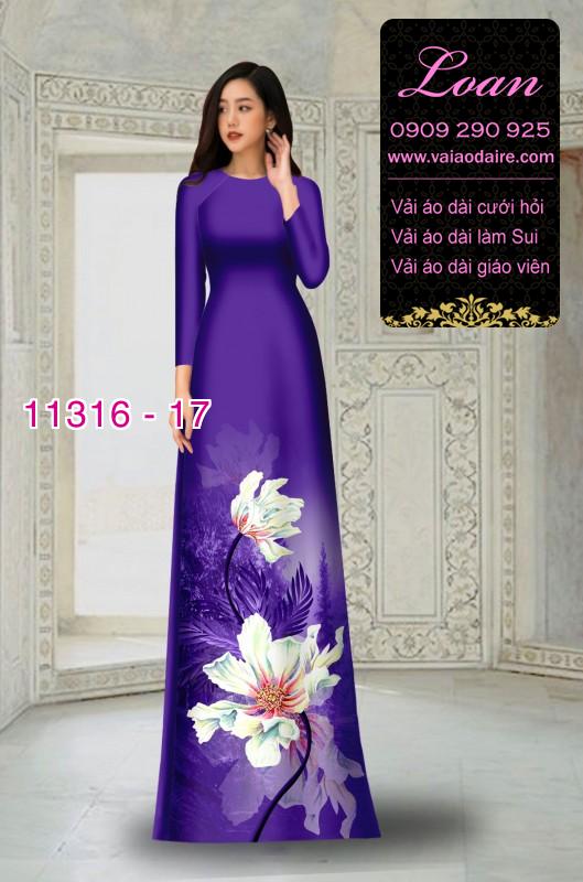 Vải áo dài hoa 3D