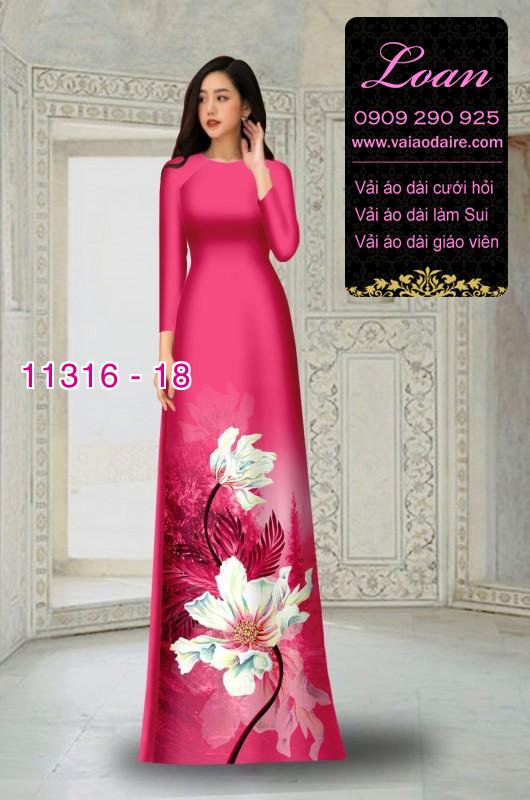 Vải áo dài hoa 3D