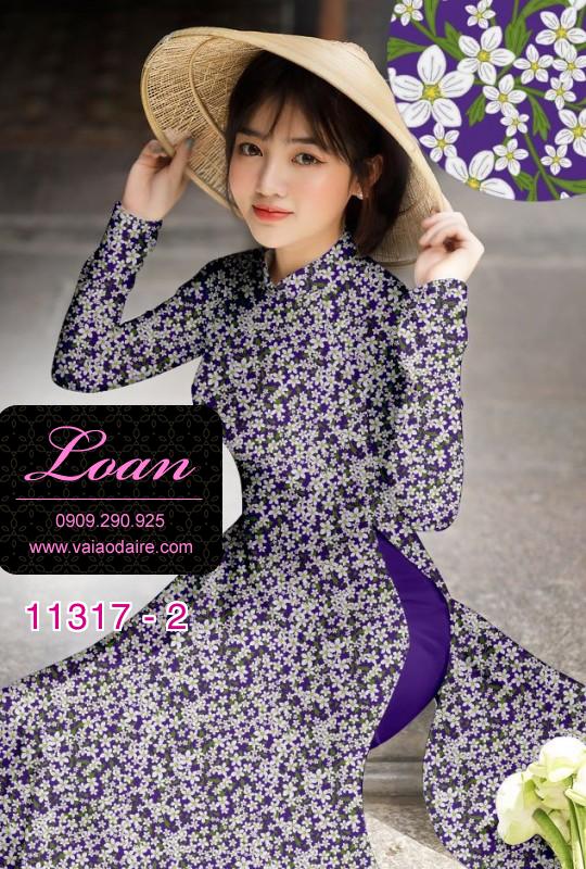 Vải áo dài hoa nhí