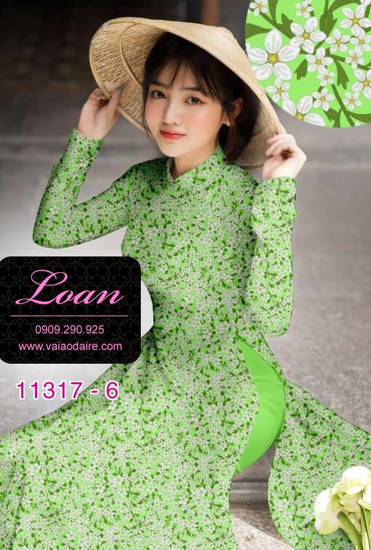 Vải áo dài hoa nhí
