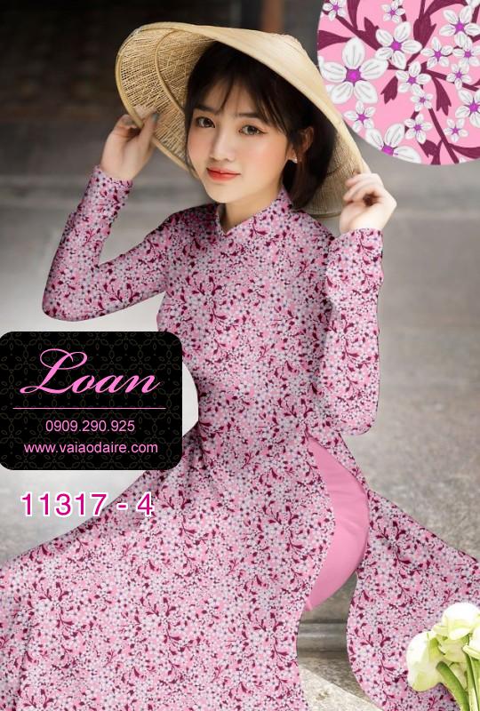 Vải áo dài hoa nhí