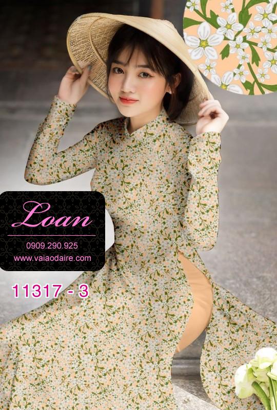 Vải áo dài hoa nhí
