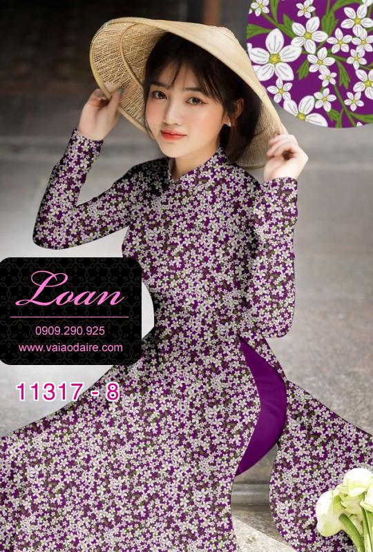 Vải áo dài hoa nhí