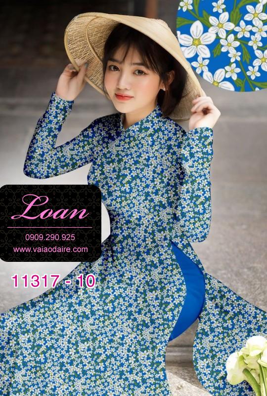 Vải áo dài hoa nhí