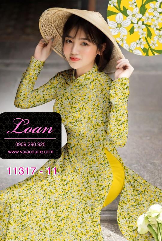 Vải áo dài hoa nhí