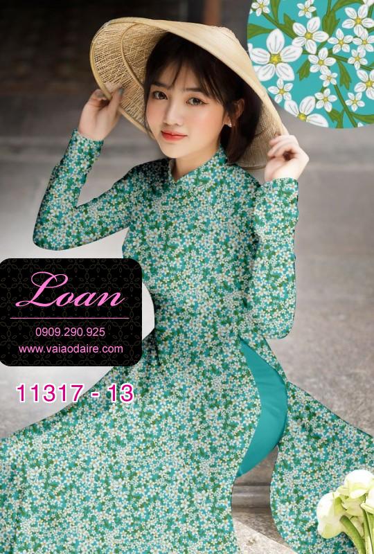 Vải áo dài hoa nhí
