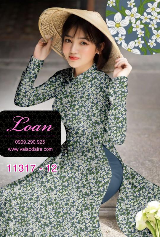 Vải áo dài hoa nhí