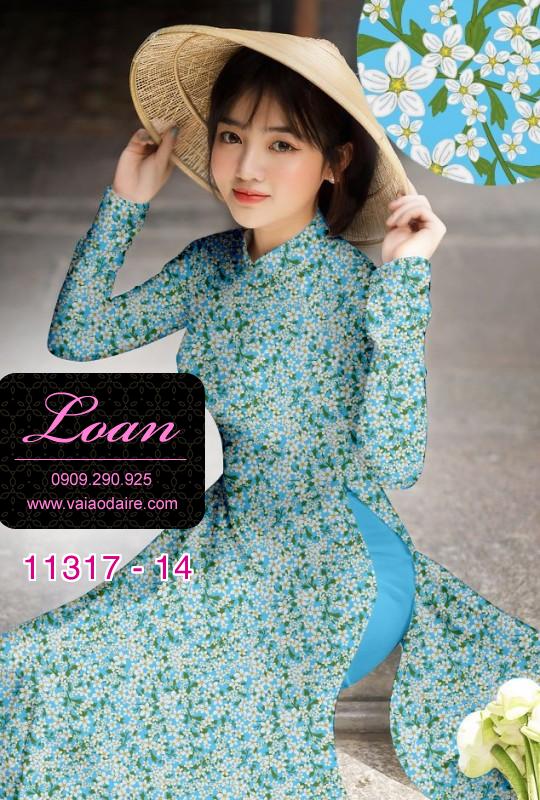 Vải áo dài hoa nhí