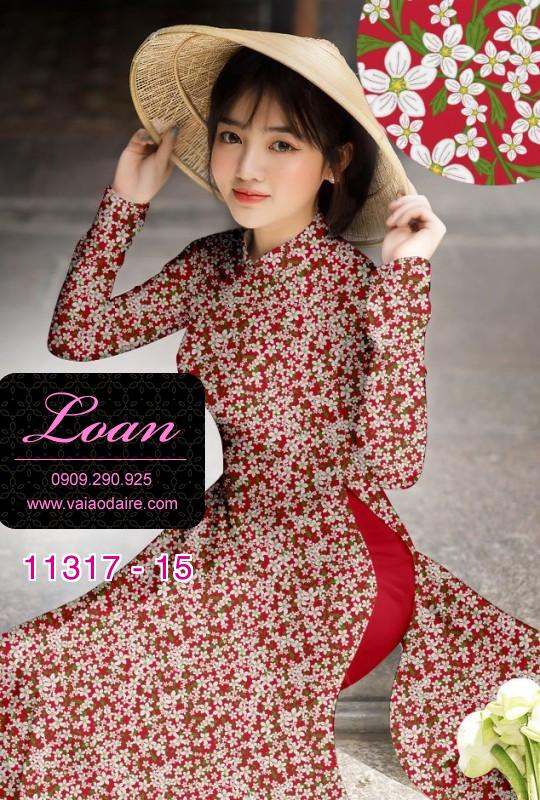Vải áo dài hoa nhí