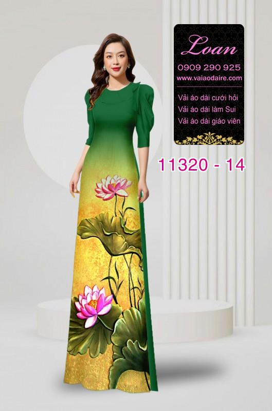 Vải áo dài hoa sen