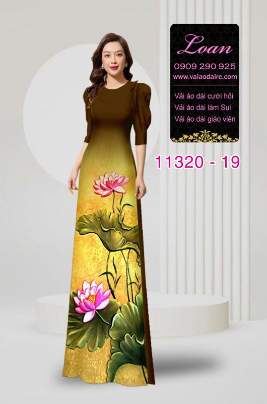Vải áo dài hoa sen
