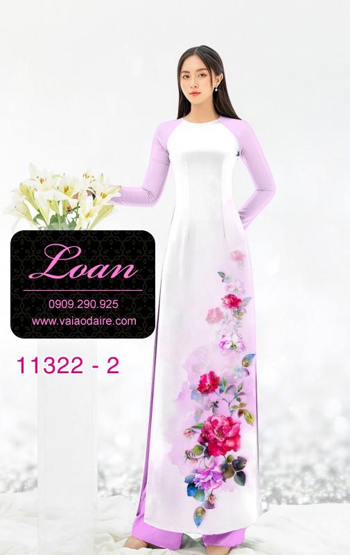 Vải áo dài hoa 3D