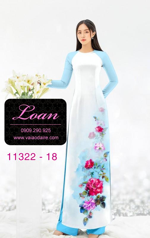 Vải áo dài hoa 3D