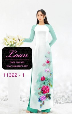 Vải áo dài hoa 3D-DT 11322