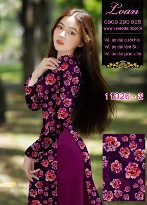 Vải áo dài hoa nguyên áo-12008