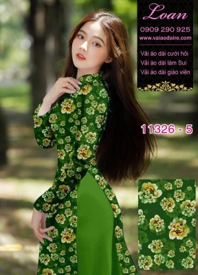 Vải áo dài hoa nguyên áo-12008