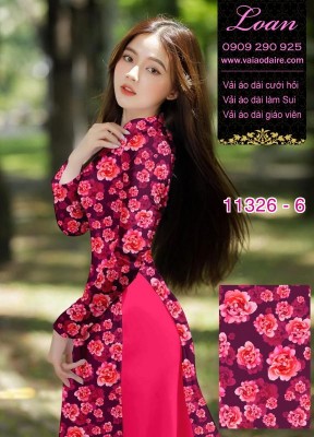 Vải áo dài hoa nguyên áo-12008